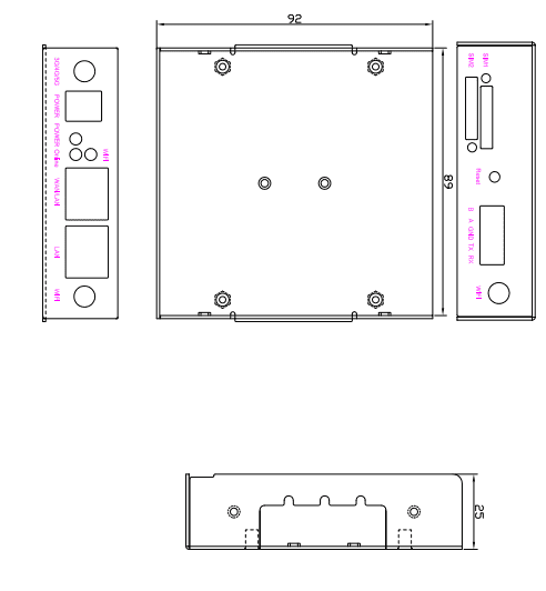 CM520-57 五口5G工业路由器 尺寸图