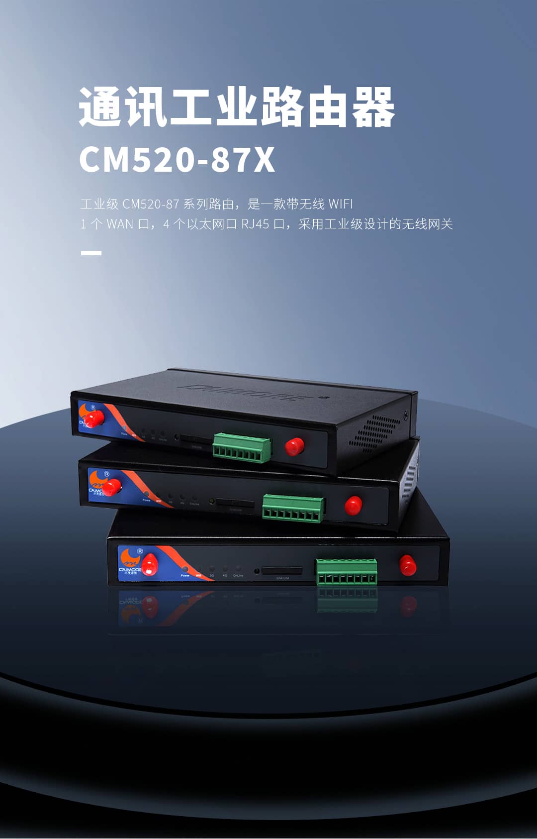 CM520-87X五口WIFI 4G/5G工业路由器